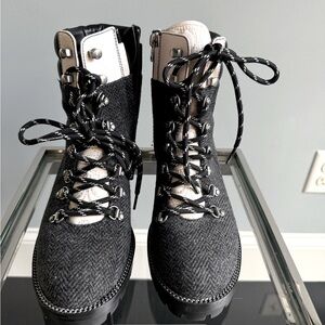 Coach Black and White Ankle Boots